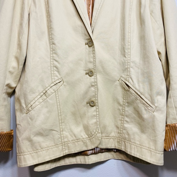 Sundance Cream Jacket Women’s Size 14 Business Casual Blazer 100% Cotton Shell - Picture 3 of 10